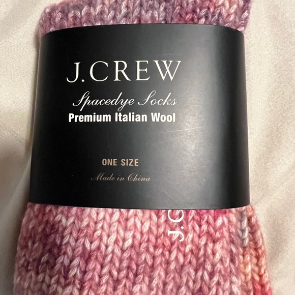 J. Crew Pink Spacedye Socks - Italian Wool - Picture 1 of 2